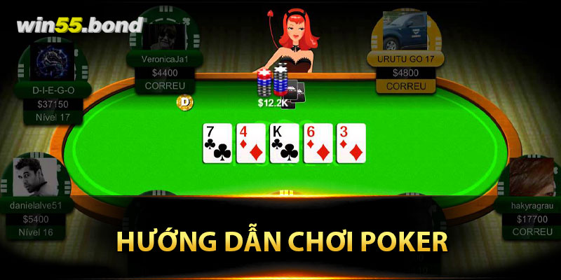 Hướng dẫn chơi poker Win55 để đảm bảo chiến thắng